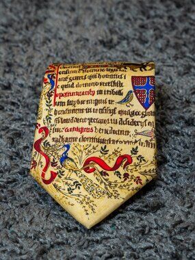 Alynn Neckwear Silk Tie | Vintage Illuminated Manuscript Medieval Art Pattern